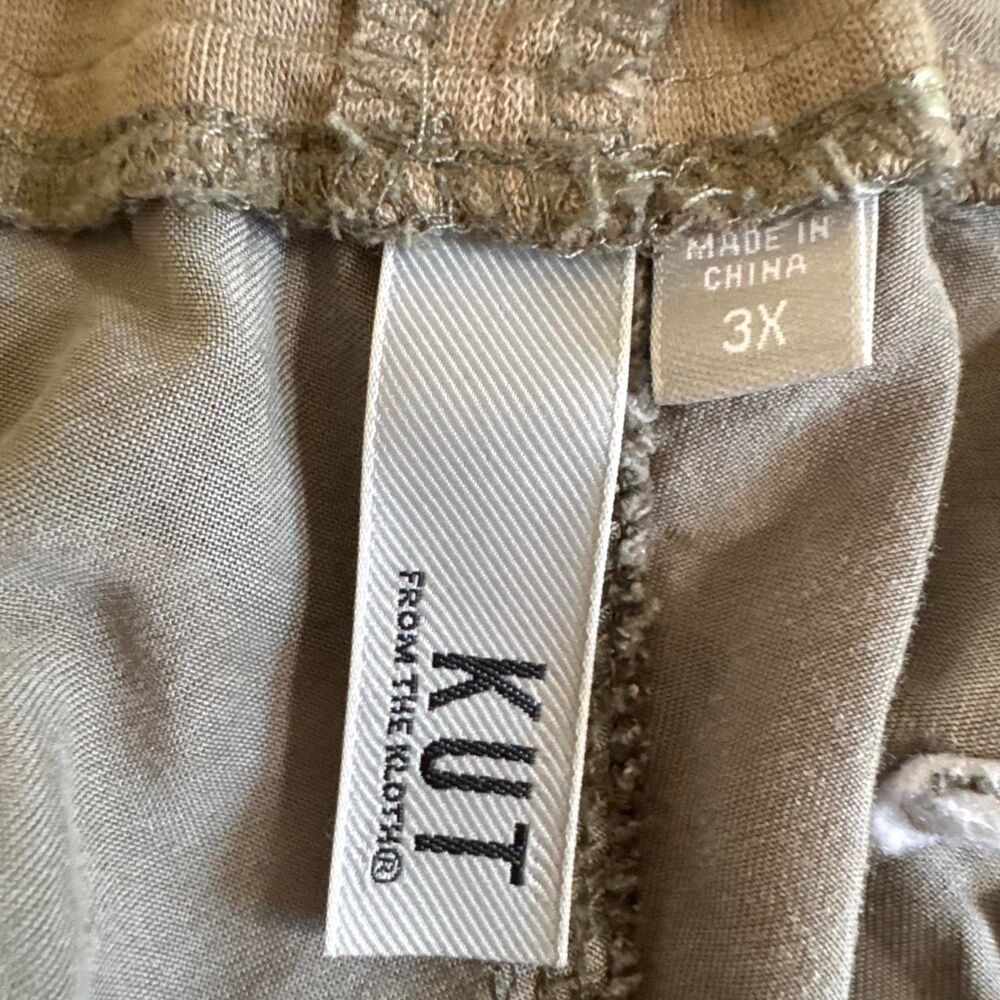 Kut-from-the-kloth Women's Khaki plus size 3xl Baggy Joggers - Picture 6 of 7